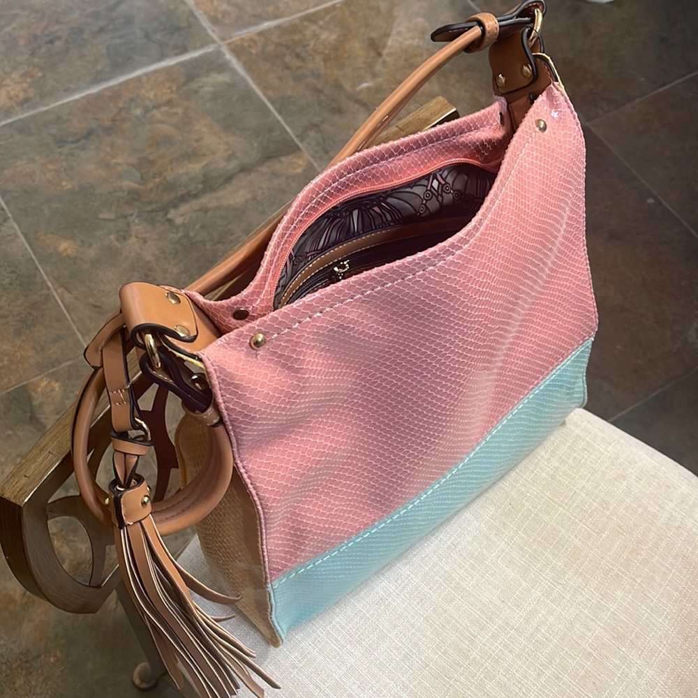 NWT Sondra Roberts Squared pastel multi colored purse